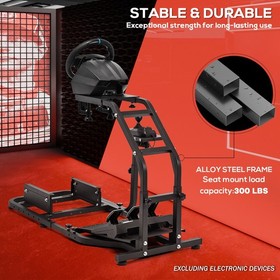 Supllueer Adjustable Racing Simulator Cockpit Stand Fits Logitech G920 G29 G923