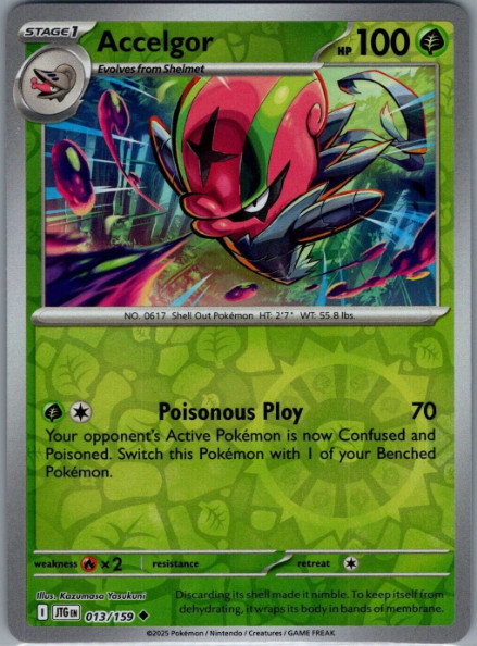 Accelgor - 013/159 - Reverse Holo - Journey Together - NM/M