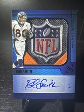 2025 Panini Silhouette - Rod Smith Black NFL Shield Logo Patch Auto /5