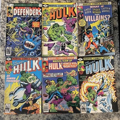 Marvel Comics Lot Vintage Bronze Age Hulk Defenders What If Team-Up 1979 x6