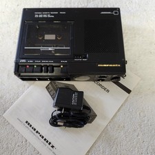 Mint Rebuilt Marantz PMD201 Full  1/2 Speed Cassette Recorder w/ Manual  Adapt