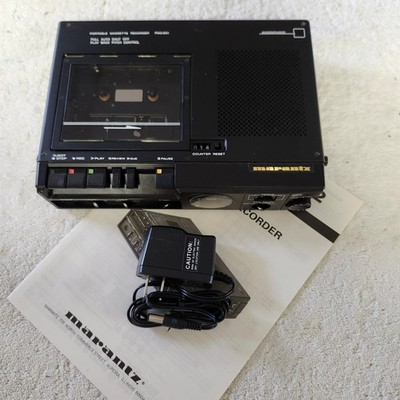 Mint Rebuilt Marantz PMD201 Full & 1/2 Speed Cassette Recorder w/ Manual & Adapt