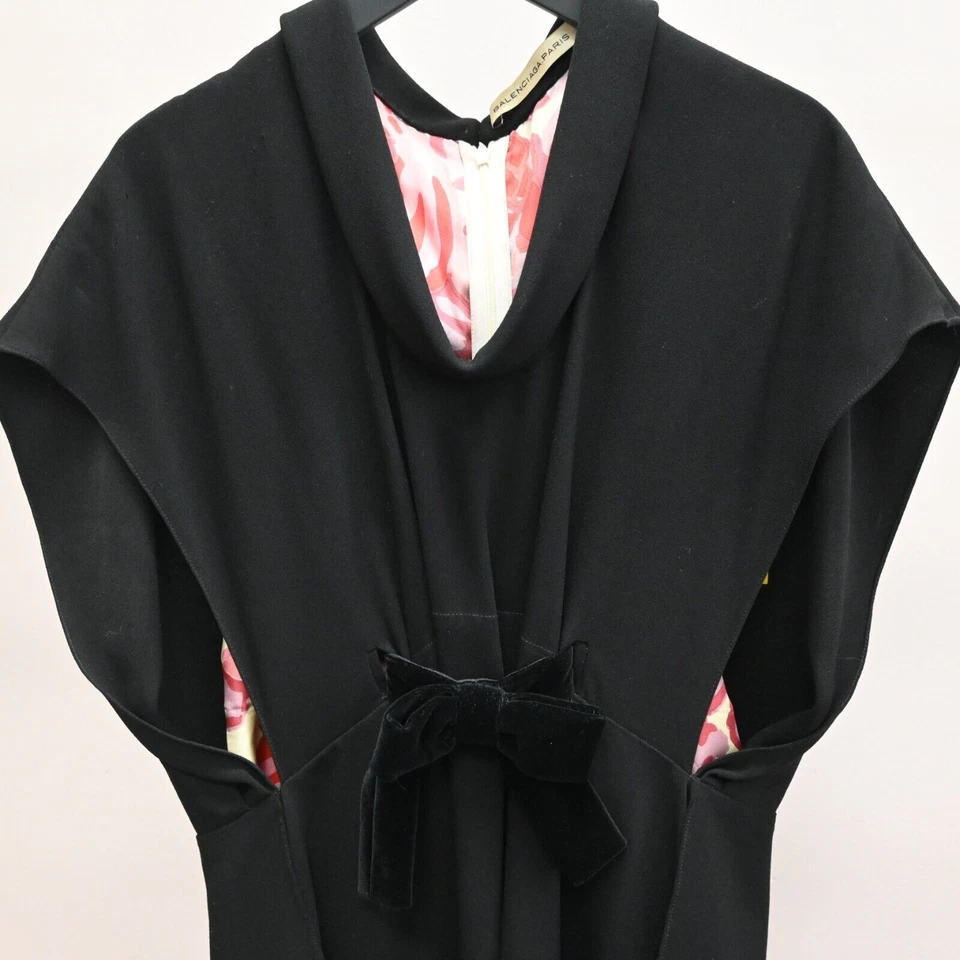 Vestido Vaina Balenciaga Negro Talla IT 40 US 4 Sin Mangas Foto 3 de 4