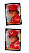1987 Donruss Pete Rose #186 two (2) card lot