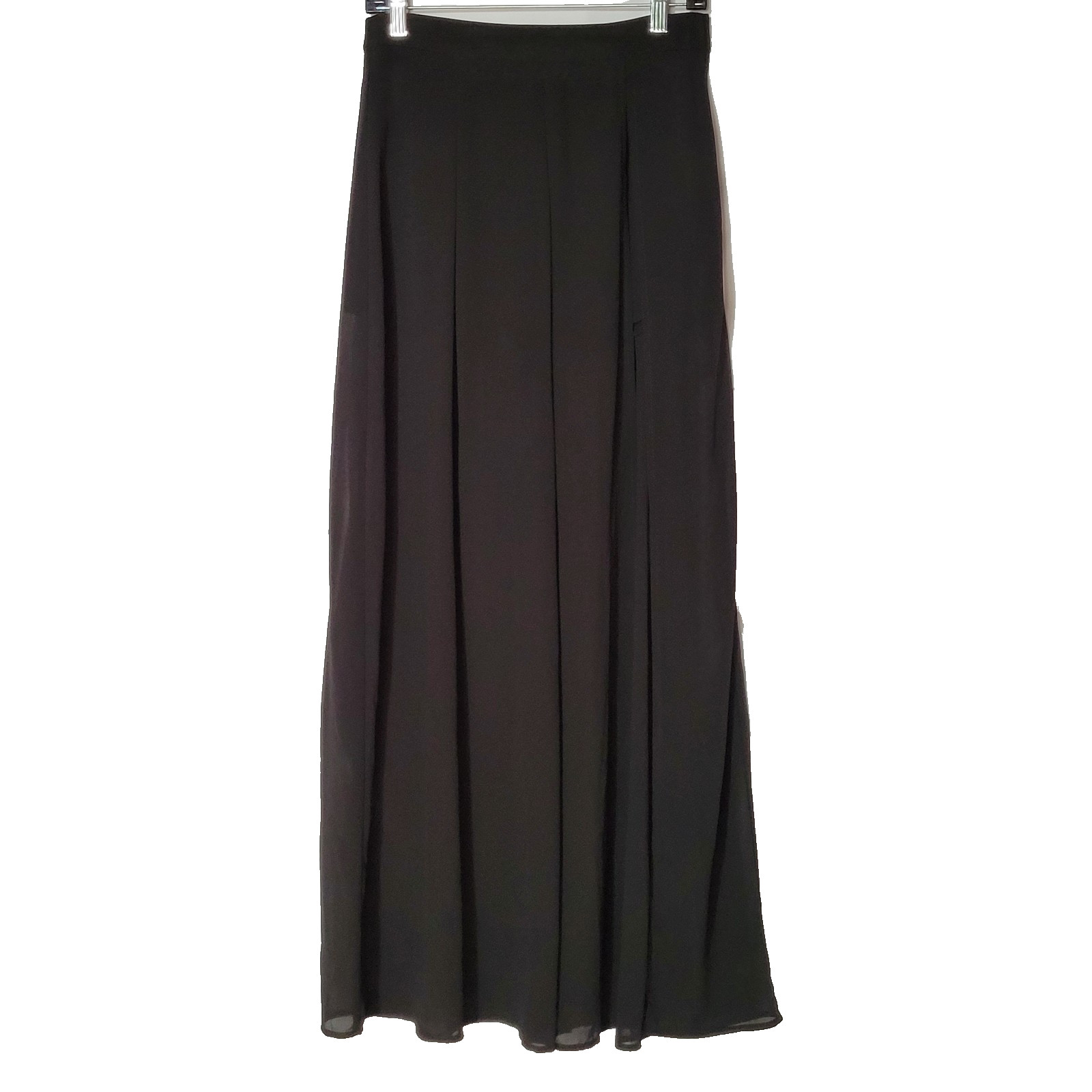 Windsor Maxi Skirt Women’s Small Black Slit Lined Flowing-image