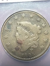 1825 Large Cent  N-6 Jules Reiver Collection Triple Profile Sold For$184 In 2006