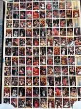 2-1993-94 Topps Basketball Uncut Sheets Jordan, Pippen, Many Other Stars & HOF