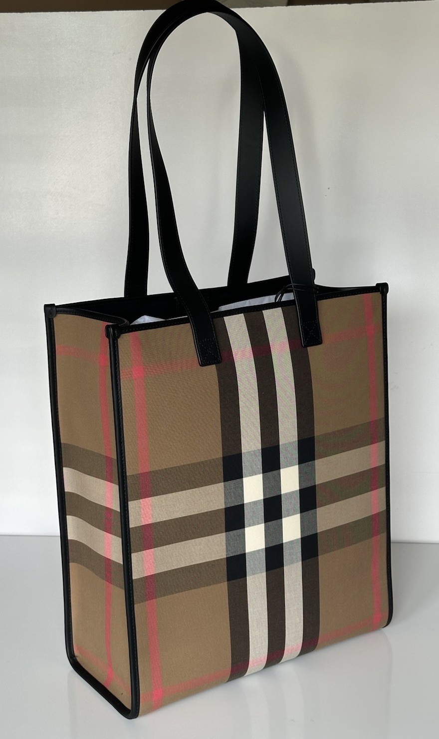 Burberry Medium Taupe Brown IP Check Tote Bag 80845511 NWT $1350