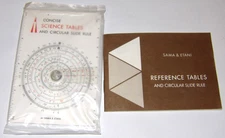 UNUSED VTG 1968 CONCISE CIRCULAR SLIDE RULE & SCIENCE TABLES! INSTRUCTIONS~JAPAN
