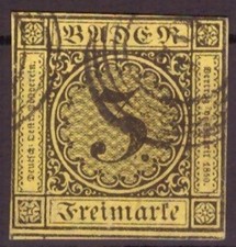 Baden MiNr 2 b gestempelt Ringstempel 79 Lahr