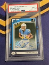 2024 Clearly Donruss - Rated Rookie Brenden Rice #99 Auto PSA 9 Auto 10