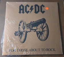AC/DC For Those About To Rock SEALED ORIGINAL VINYL LP 1981 Raised Graphics WOW!