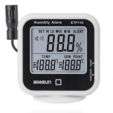 ALLOSUN Digital Thermometer Hygrometer Indoor Humidity Greenhouse Temperature...