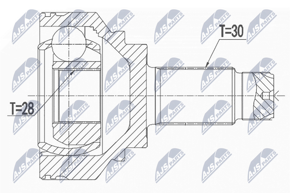 ✅Fits NTY NPZ-BM-028 OUTER CV JOINT  ⭐UK Seller⭐