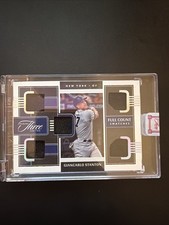 2022 Panini Three & Two Full Count Swatches Holo Silver /25 Giancarlo Stanton SP
