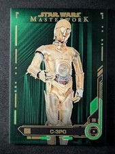 2019 Star Wars Masterwork Topps C-3PO 67/99 Green SP Sci-Fi Character #6