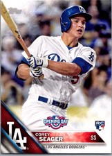 Corey Seager 2016 Topps Opening Day #OD-48 Los Angeles Dodgers Rookie Card