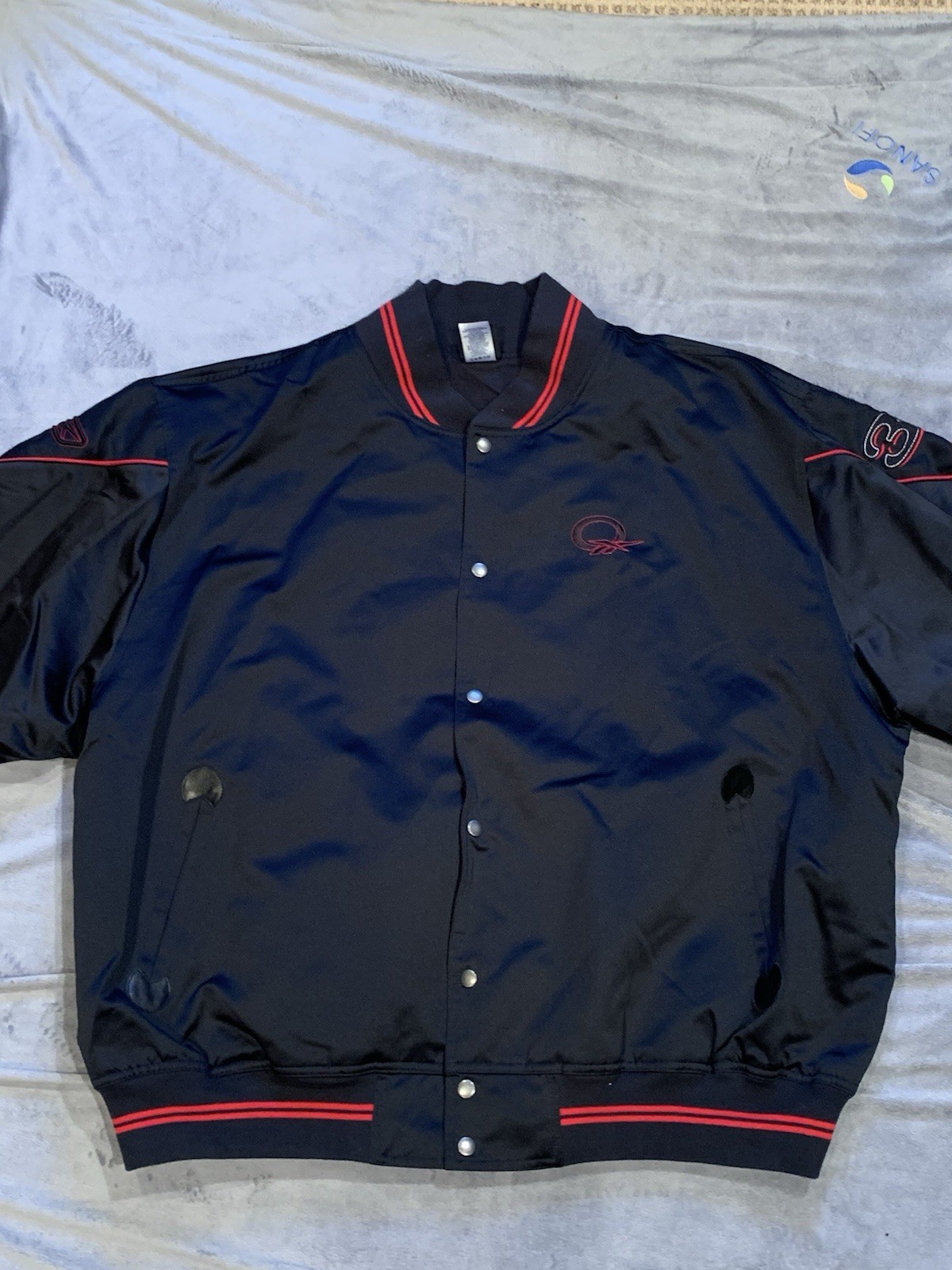 Rare Vintage Reebok Allen Iverson Black Snap Jacket Men’s 3XL image 3