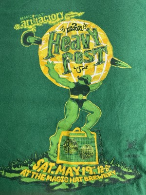 Vintage 2012 Magic Hat Brewing Company Factory STAFF Heavy Fest XL T-Shirt Beer