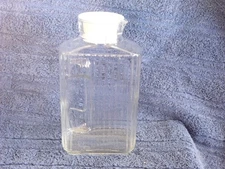 Vintage ARC France Ribbed Glass Pitcher With Lid 2 Qt Refrigerator Jug