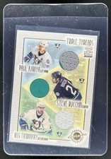 2001-02 Pacific Crown Royale Paul Kariya Oleg Tverdovsky Steve Rucchin Jersey #1