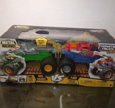 Zuru Metal Machines Monster Truck Wars Battle 2 Pack Bone Breaker Vs T-Rex