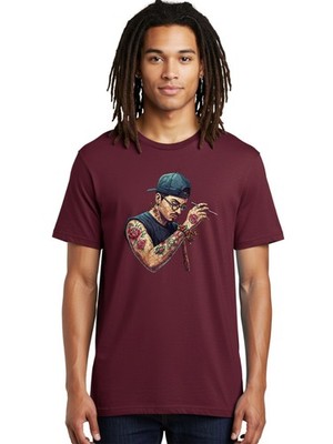 Tattooed-Man-2 Mens Graphic Tee, 100% Cotton, Casual Summer Wear