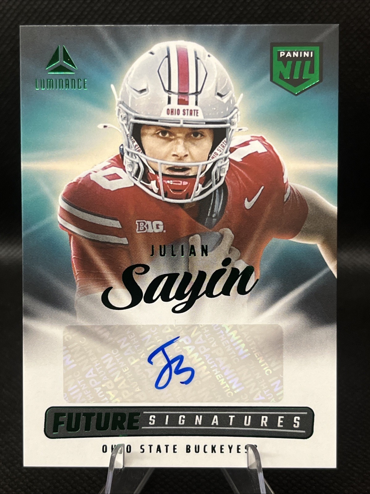 2025 LUMINANCE JULIAN SAYIN NIL FUTURE SIGNATURES AUTO GREEN OHIO STATE SSP