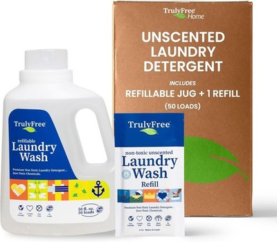 Laundry Wash Detergent for Sensitive Skin, Gentle & Safe 50 Fl Oz (Pack of 1) 