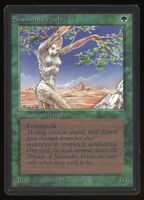 1993 MTG Magic the Gathering Beta Shanodin Dryads NM Raw Gaming Card TCG