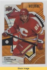 2021-22 Upper Deck Allure Orange Slice Elias Lindholm #77 READ 1t8r