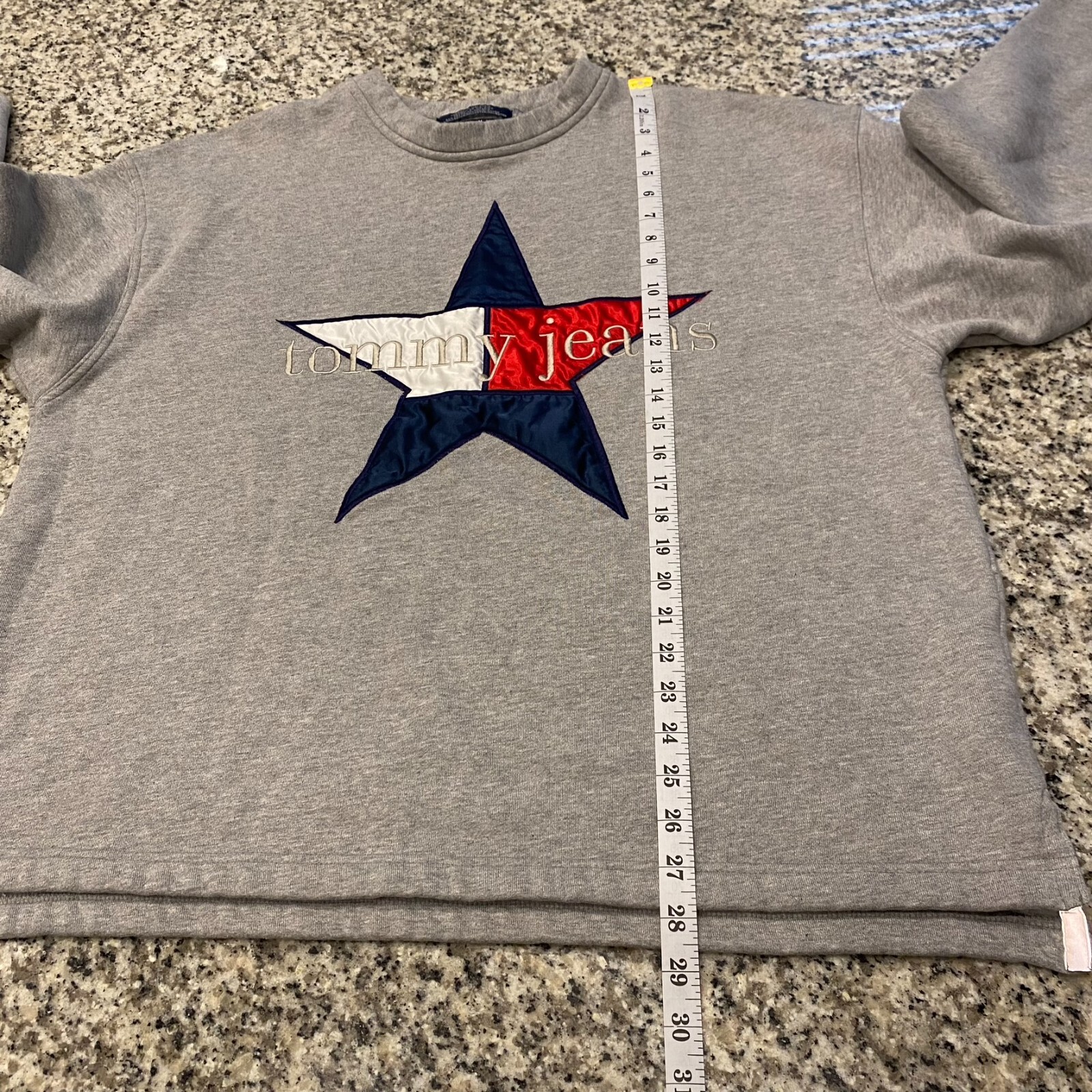 Vintage Tommy Jeans Crewneck SweatShirt Men's Size Large Hilfiger Cotton Stretch
