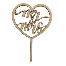 Topper torta in legno Mr & Mrs cuore decorazione matrimonio vintage decorazione torta JGA
