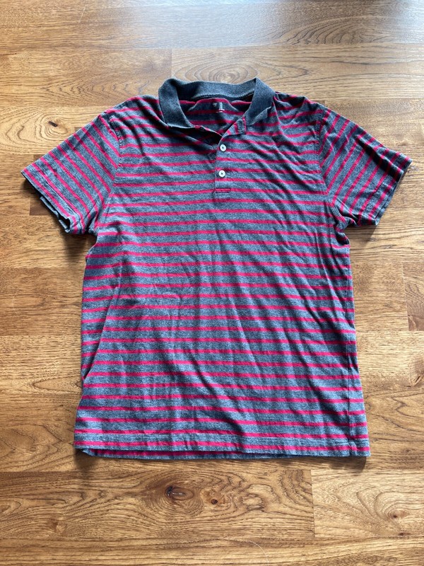 Men's Gap Charcoal & Red Polo - Size X-Large