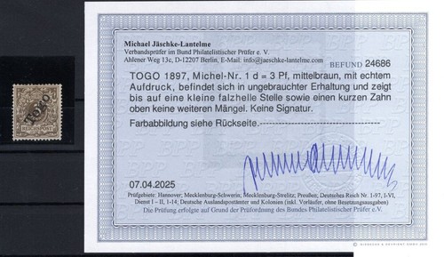 Togo 1D COLOR * MH BPP RESULT 450EUR (CA5326