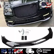 For Chrysler 300 2005-2020 Front Bumper Lip Splitter Spoiler Chin Kit Gloss Blk