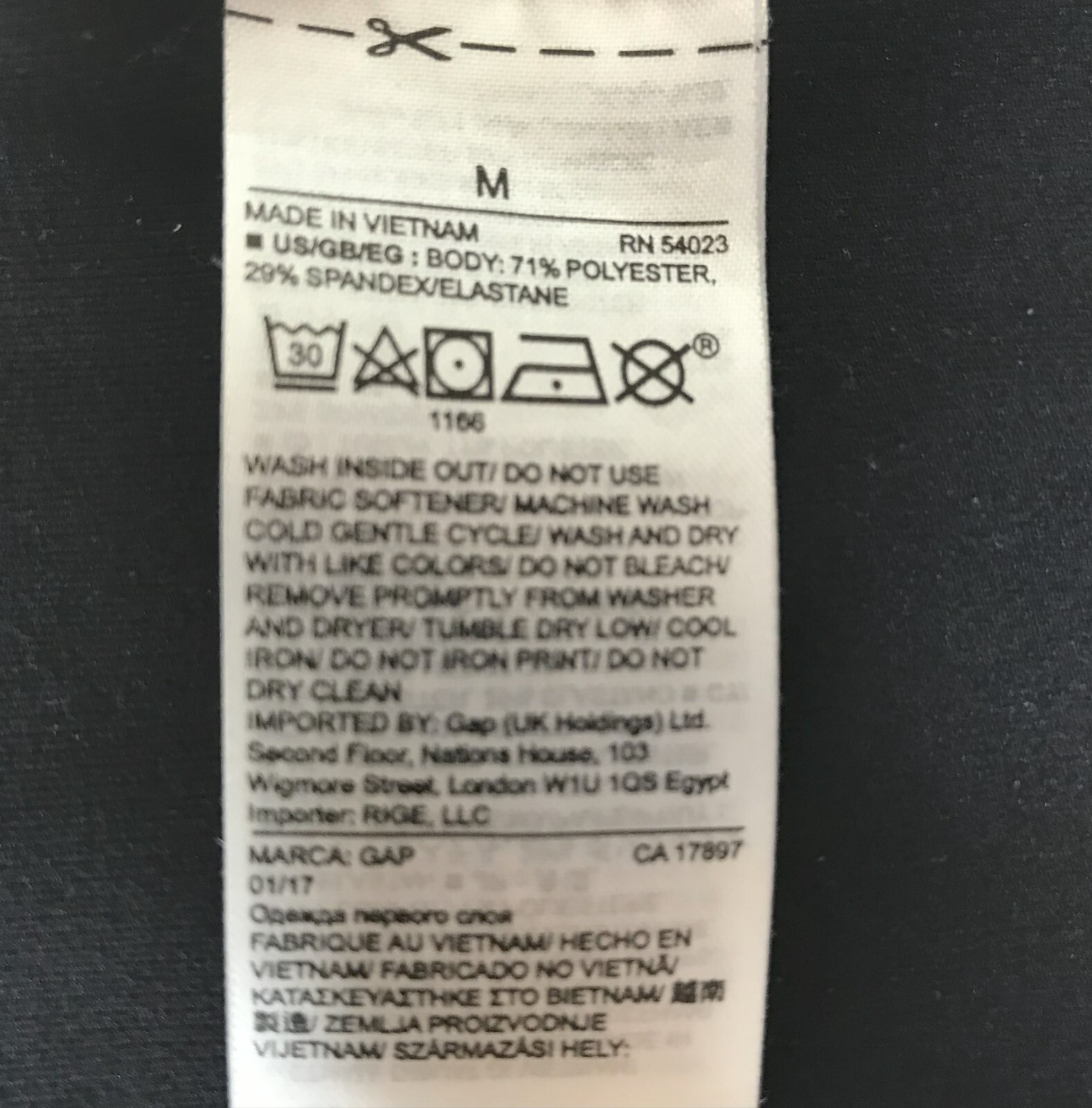 GAP Body Athletic Pullover Half Zip Solid Black S… - image 16