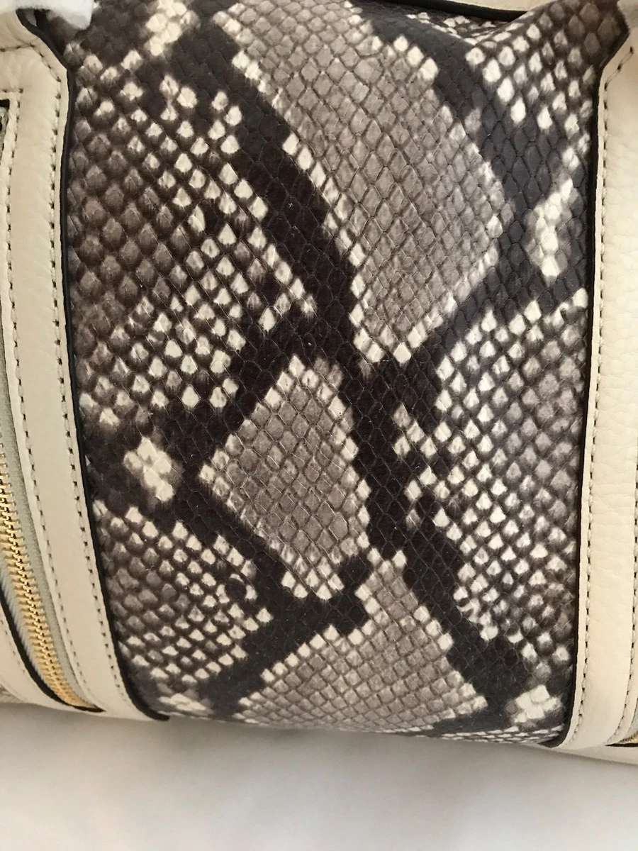 Michael kors python handbag white sales
