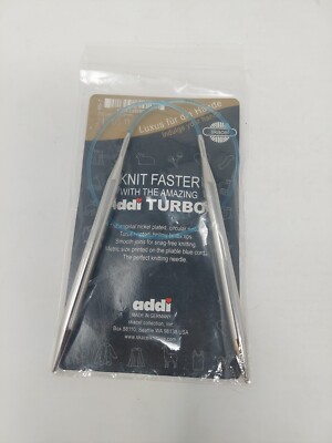 addi Knitting Needle Turbo Circular Skacel Exclusive Blue Cord 24 inch US 11