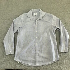 Ryan Seacrest Distinction Men's Slim Fit Non Iron Blue Shirt / Size 16 32/33