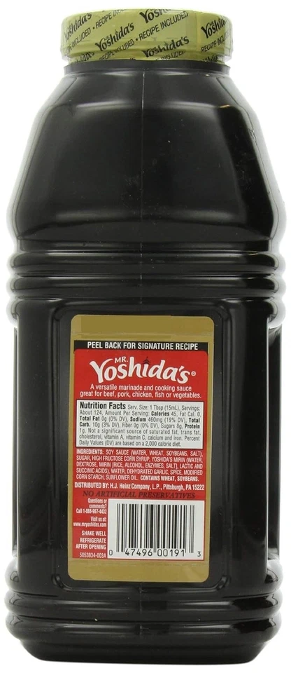 Salsa de cocina y adobo dulce y salada gourmet original Mr. Yoshida's 86 oz Foto 2 de 4