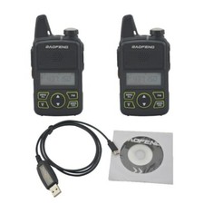 2pcs Baofeng Walkie Talkie Bf-t1 UHF 400-470MHz 20CH Mini Ham FM Two Way Radio