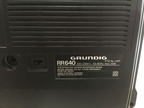 Grundig RR 640 Professional Stereo Radio RR640 Kassettenrecorder Vintage Boombox - Afbeelding 14 van 24