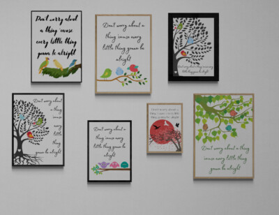 Bob Marley Don't worry 3 little birds - motivational art original print 7 styles