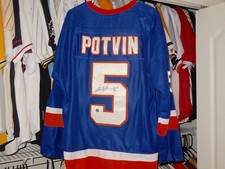 DENIS POTVIN Autographed NEW YORK ISLANDERS Jersey + COA!