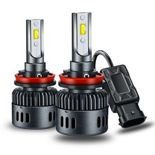 Yosaky H11 H8 H9 H16 LED Headlight Bulbs Flip Chips 6000K 6000LM