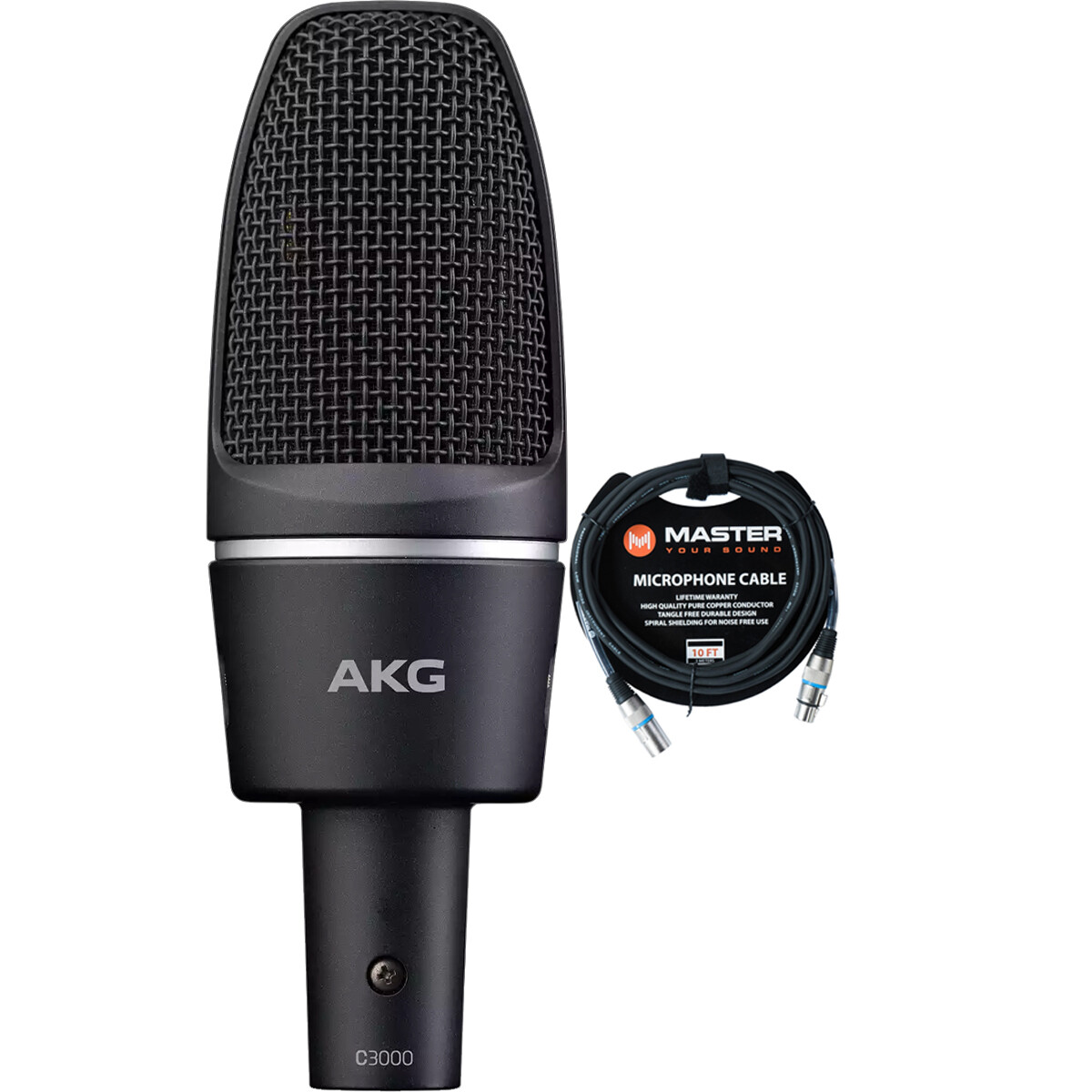 AKG C3000 Professional Studio Condenser Mic with Large Diaphragm in Black