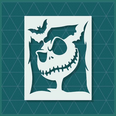Jack Skellington stencil - 14x11 - 11x8.5 - 7x5.5 - 5x4 - Halloween ...