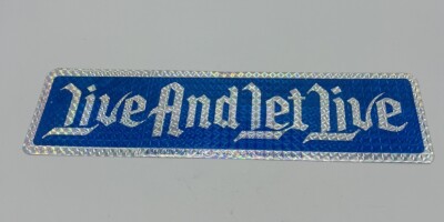 1970s Live And Let Live Vintage Bumper Sticker Decal Hippie Retro
