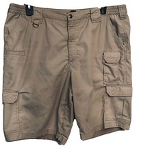 511 Tactical Mens Shorts Beige Cargo Cotton Casual 5.11 Outdoor Pockets Size 40